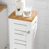 Soporte Para Papel Higiénico Para Baño Mueble Almacenamientode Baño Con 3 Estantes Y 1 Puerta Blanco 20 X 18 X 75 Cm Bzr85-w Sobuy Es