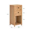 Armario De Suelo Para Baño Mueble Columna De Baño Con 2 Cajones Y 1 Estantes 40 X 35 X 90 Cm Bzr99-n Sobuy Es