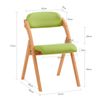 Silla Plegable De Madera Con Asiento Y Respaldo Tapizado Sillón Para Cocina, Oficina 47 X 60 X 77 Cm Verde Fst92-gr Sobuy Es