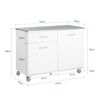 Carro De Cocina Carrito De Servir Multiusos Con 1 Cajón Y 2 Puertas Estantería Carrito Auxiliar Con 4 Ruedas Blanco 120 X 56 X 90 Cm Fkw117-w Sobuy Es