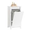 Cesto Para Ropa Sucia Armario Multifuncional De Baño Con 1 Cesto Blanco 45 X 35 X 85,5 Cm Bzr100-w Sobuy Es