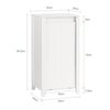 Cesto Para Ropa Sucia Armario Multifuncional De Baño Con 1 Cesto Blanco 45 X 35 X 85,5 Cm Bzr100-w Sobuy Es