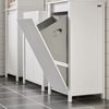 Cesto Para Ropa Sucia Armario Multifuncional De Baño Con 1 Cesto Blanco 45 X 35 X 85,5 Cm Bzr100-w Sobuy Es