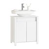 Mueble Para Debajo Del Lavabo Fregadero Armario De Baño Armario De Almacenaje De Suelo 2 Puertas 60 X 34 X 65,5 Cm Bzr101-w Sobuy Es