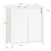 Mueble Para Debajo Del Lavabo Fregadero Armario De Baño Armario De Almacenaje De Suelo 2 Puertas 60 X 34 X 65,5 Cm Bzr101-w Sobuy Es