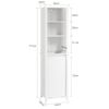 Armario Alto Baño Mueble Columna De Baño Con 3 Estantes Y 1 Cesto 45 X 35 X 171 Cm Blanco Bzr102-w Sobuy Es