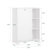 Armario De Baño Mueble De Almacenaje Con 1 Cesto Para Colada Y 3 Estantes Blanco 60 X 37 X 86 Cm Bzr105-w Sobuy Es