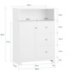 Armario De Suelo Para Baño Armario De Baño Mueble Multifuncional Para Baño Con 1 Puerta 1 Estante Y 3 Cajones 58 X 33 X 86 Cm Blanco Bzr107-w Sobuy Es