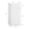 Cesto Para Ropa Sucia Armario Multifuncional De Baño Con 1 Cesto Y 1 Cajón Blanco 40 X 39 X 86 Cm Bzr110-w Sobuy Es