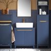 Mueble Para Debajo Del Lavabo Fregadero Armario De Baño Armario De Almacenaje De Suelo 2 Puertas Azul 60 X 30 X 59 Cm Bzr113-b Sobuy Es