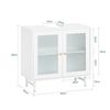 Mueble Para Debajo Del Lavabo Fregadero Armario De Baño Armario De Almacenaje De Suelo 2 Puertas 60 X 30 X 58 Cm Bzr115-w Sobuy Es