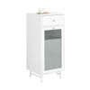 Cesto Para Ropa Sucia Armario Multifuncional De Baño Con 1 Cesto Y 1 Cajón Blanco 40 X 40 X 96 Cm Bzr116-w Sobuy Es