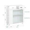 Estantería Estrecha Para Baño Armario Móvil Multifuncional De Almacenaje Con 2 Puertas 1 Papel Higiénico Soporte Y 2 Estantes Blanco 60 X 20 X 71 Cm Bzr117-w Sobuy Es