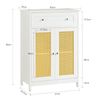 Armario Multifuncional De Baño Mueble De Almacenaje Para Baño Con 2 Puertas Y 1 Cajón Blanco 60 X 35 X 88 Cm Bzr120-w Sobuy Es