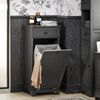 Armario Para Ropa Sucia Mueble Multifuncional Para Baño Con 1 Cesto Y 1 Cajón Gris 40 X 38 X 90 Bzr73-dg Sobuy Es