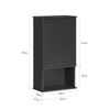 Armario De Baño De Pared Con 1 Puerta Armario De Almacenamiento Colgante Con 3 Estantes 40 X 21 X 76 Cm Negro Bzr25-sch Sobuy Es