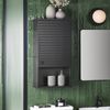 Armario De Baño De Pared Con 1 Puerta Armario De Almacenamiento Colgante Con 3 Estantes 40 X 21 X 76 Cm Negro Bzr25-sch Sobuy Es