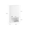 Armario De Baño De Pared Con 1 Puerta Armario De Almacenamiento Colgante Con 3 Estantes 40 X 21 X 76 Cm Blanco Bzr25-w Sobuy Es