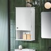 Armario De Baño De Pared Con 1 Puerta Armario De Almacenamiento Colgante Con 3 Estantes 40 X 21 X 76 Cm Blanco Bzr25-w Sobuy Es