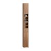 Mueble Columna De Baño Armario Para Baño Alto Estanterías De Baño Con 5 Estantes Abiertos 2 Puertas Y 1 Cajón 20 X 20 X 180 Cm Marrón Bzr34-pf Sobuy Es