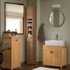 Mueble Columna De Baño Armario Para Baño Alto Estanterías De Baño Con 5 Estantes Abiertos 2 Puertas Y 1 Cajón 20 X 20 X 180 Cm Marrón Bzr34-pf Sobuy Es