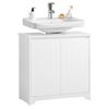 Mueble Para Debajo Del Lavabo Fregadero Armario De Baño De Suelo Con 2 Puertas 60 X 30 X 60 Cm Bzr108- Ii-w Sobuy Es