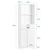 Armario Alto De Baño Mueble Baño Auxiliar Columna De Baño Con 2 Puertas 2 Estantes Abiertos Y 1 Cajón Blanco 56 X 30 X 165 Cm Bzr141-w Sobuy Es