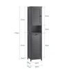 Mueble Columna De Baño Con 1 Cesto Para Ropa Sucia Armario Alto Para Baño Con 1 Puerta Y 3 Estantes Gris 40 X 38 X 170 Cm Bzr124-dg Sobuy Es