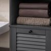 Mueble Columna De Baño Con 1 Cesto Para Ropa Sucia Armario Alto Para Baño Con 1 Puerta Y 3 Estantes Gris 40 X 38 X 170 Cm Bzr124-dg Sobuy Es