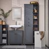 Armario Alto De Baño Con Cesto Para Ropa Sucia Mueble Columna Multifuncional Con 1 Puerta 6 Estantes Y 2 Cajones Gis 60 X 37 X 170 Cm Bzr104-dg Sobuy Es