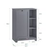 Armario De Baño Mueble De Almacenaje Con 1 Cesto Para Colada Y 3 Estantes Gris 60 X 37 X 86 Cm Bzr105-dg Sobuy Es