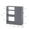 Estantería Estrecha Para Baño Armario Móvil Multifuncional De Almacenaje Con 1 Puerta 1 Cajón Y 3 Estantes Gris 65 X 20 X 70 Cm Bzr106-dg Sobuy Es