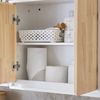 Armario De Pared Para Baño Armario De Almacenamiento Con 2 Puertas Y 2 Compartimentos Abierto Blanco 68 X 20 X 48 Cm Bzr144-wn Sobuy Es