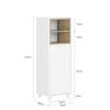 Armario De Suelo Para Baño Con 2 Estantes Abiertos Mueble Columna De Baño Con 1 Cesto Para Ropa Sucia 35 X 30 X 105 Cm Blanco Bzr146-w Sobuy Es