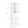 Mueble Columna De Baño Armario Alto Para Baño Estanterías De Baño Con 3 Estantes Y 1 Puerta Blanco 40 X 35 X 173 Cm Bzr95-w Sobuy Es