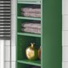 Mueble Columna De Baño Armario Para Baño Alto Estanterías De Baño Con 5 Estantes Abiertos 2 Puertas Y 1 Cajón 20 X 20 X 180 Cm Verde Bzr34-sy Sobuy Es