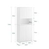 Mueble Columna De Baño Con 2 Estantes Y 1 Compartimento Armario Alto Para Baño Estanterías De Baño Con 2 Cestos Para Ropa Sucia 70 X 37 X 170 Cm Bzr150-w Sobuy Es