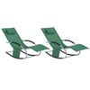 Set De 2 Tumbonas Mecedoras Con Almohada Y Bolsillo Lateral Estructura De Hierro Malla Transpirable Teslin Cómodo Soporta Hasta 150 Kg Color Verde Oscuro 63 X 150 X 83 Cm Ogs28-wdx2 Sobuy Es