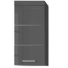 Mueble Alto 1 Puerta Gris Brillante Kelia 37 Cm