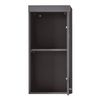 Mueble Alto 1 Puerta Gris Brillante Kelia 37 Cm