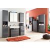 Mueble Alto 1 Puerta Gris Brillante Kelia 37 Cm