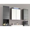 Mueble Alto 1 Puerta Gris Brillante Kelia 37 Cm