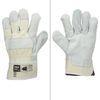 24 Pares De Guantes De Piel De Vacuno Talla 9/l Natural Ecd Germany