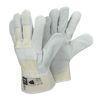 24 Pares De Guantes De Piel De Vacuno Talla 9/l Natural Ecd Germany