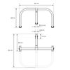 3x Bolardo De Protección 800x450 Mm Ecd Germany