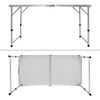 Mesa Plegable De Camping Con 4 Taburetes Blanco Ecd Germany