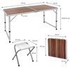 Mesa De Camping Plegable 120 X 60 X 55/63/70cm Ecd Germany