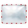 Espejo De Tráfico Rectangular 60 X 80 Cm Blanco-rojo Ecd Germany