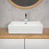 Lavabo Cerámico Rectangular 515 X 360 X 130 Mm Blanco Ecd Germany