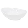 Lavabo Ovalado Cerámica 590 X 390 X 200 Mm Blanco Ecd Germany